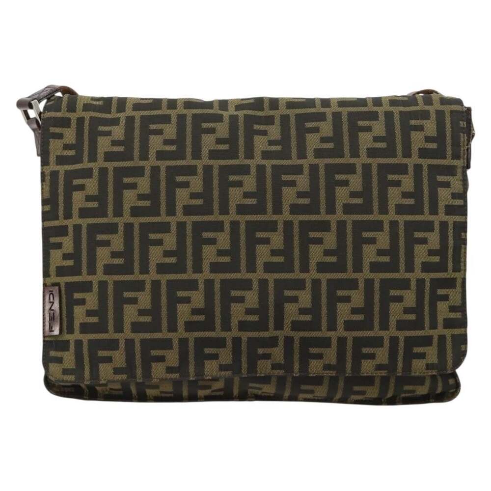 Fendi Zucca Shoulder Bag Black